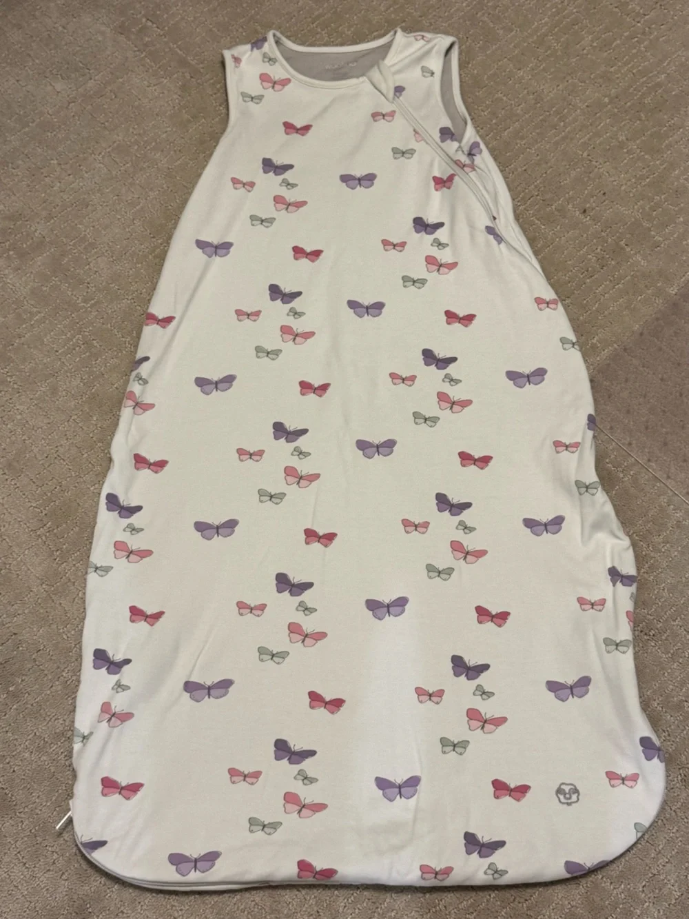 Woolino Merino Wool Baby Sleeping Bag - 4 Season Butterfly print 18-36 month